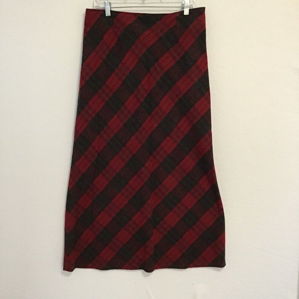 Vintage Joulie Collection Wool Plaid Maxi Skirt Size L